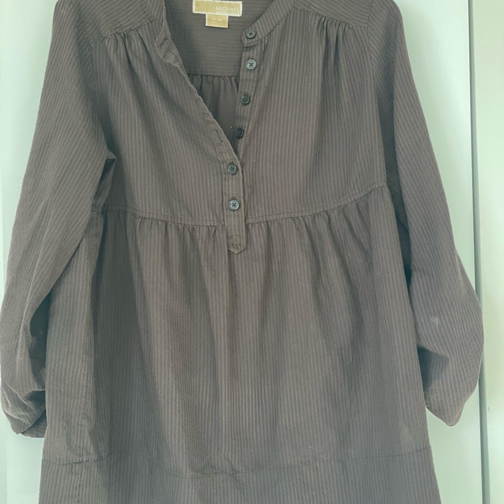 Michael Kors Chocolate Striped Shirt